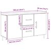 vidaXL Sideboard Schwarz Eichen-Optik 100 x 36 x 60 cm Holzwerkstoff
