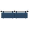 vidaXL H&auml;ngevorderseite Wandmontiert Uni Blau 190 x 55 x 5 cm Stoff