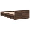 vidaXL Bettgestell mit Schublade Braun Eiche 90x190 cm Holzwerkstoff