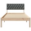 vidaXL Bettgestell Braun und Dunkelgrau 90 x 200 cm Massivholz Kiefer
