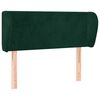 vidaXL Kopfteil mit Ohren Dunkelgr&uuml;n 93x23x78/88 cm Samt