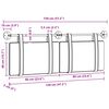vidaXL H&auml;ngevorderseite Uni Schwarz 130 x 55 x 5 cm Antikes PU