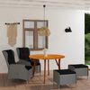 vidaXL 5-tlg. Garten-Essgruppe Dunkelgrau