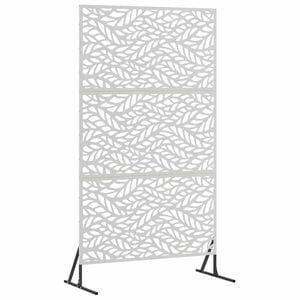 vidaXL Sichtschutz 100 x 50 x 180 cm Edelstahl Silber
