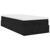vidaXL Ottoman-Bett mit Matratze Schwarz 90x190 cm Samt