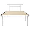 vidaXL Bettgestell Wei&szlig; Metall 100x200 cm