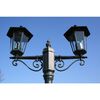 vidaXL Gartenlaterne 2-flammig 215 cm Dunkelgr&uuml;n/Schwarz Aluminium