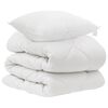 vidaXL Bettdecke mit Kissen 2 pcs Wei&szlig; Mikrofaser