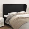 vidaXL Kopfteil mit Ohren Schwarz 163x23x118/128 cm Kunstleder