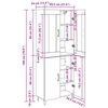 vidaXL Highboard Artisan-Eiche 69,5 x 34 x 180 cm Holzwerkstoff