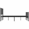 vidaXL Bettgestell mit Kopf- und Fu&szlig;teil Metall Schwarz 150x200 cm