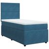 vidaXL Boxspringbett mit Matratze Dunkelblau 90x200 cm Samt