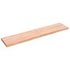 vidaXL Wandregal Hellbraun 140x30x(2-4) cm Massivholz Eiche Behandelt