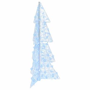 vidaXL Weihnachtsbaum 100 LEDs Kaltwei&szlig; 120 cm Acryl