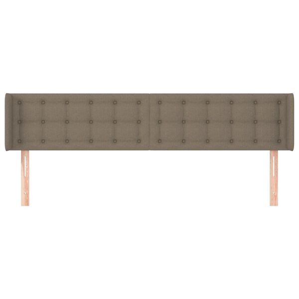 vidaXL Kopfteil mit Ohren Taupe 163x16x78/88 cm Stoff