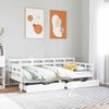 vidaXL Tagesbett mit Schubladen Wei&szlig; 90x200 cm Kiefernholz