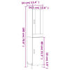 vidaXL Highboard Grau Sonoma 34,5x34x180 cm Holzwerkstoff