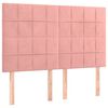 vidaXL Boxspringbett mit Matratze Rosa 140x190 cm Samt
