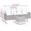 vidaXL Garten-Sofa-Set 5 pcs Beige und Wei&szlig;