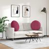 vidaXL Sitzkissen 2 pcs Weinrot &Oslash; 80 x 29 cm Samt