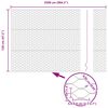 vidaXL Zaunpfosten Silber 25 x 1,2 m (36 mm Netz) Stahl