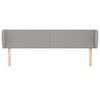 vidaXL Kopfteil mit Ohren Hellgrau 203x23x78/88 cm Stoff