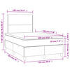 vidaXL Boxspringbett mit Matratze Taupe 120x190 cm Stoff