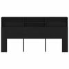 vidaXL Kopfteil Schrank Schwarz Eichen-Optik 200 x 19 x 103,5 cm