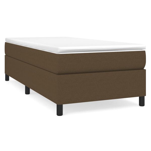 vidaXL Boxspringbettgestell Dunkelbraun 90x190 cm Stoff