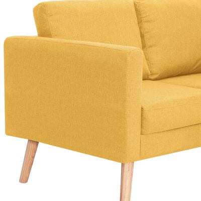 vidaXL 3-Sitzer-Sofa Stoff Gelb
