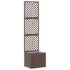 vidaXL Garten-Spalier-Pflanzer Braun 35 x 30 x 135 cm Metall