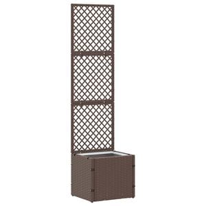 vidaXL Garten-Spalier-Pflanzer Braun 35 x 30 x 135 cm Metall