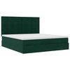 vidaXL Ottoman-Bett mit Matratzen & LEDs Dunkelgr&uuml;n 200x200 cm Samt