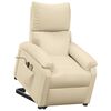 vidaXL Massagesessel mit Aufstehhilfe Creme Stoff