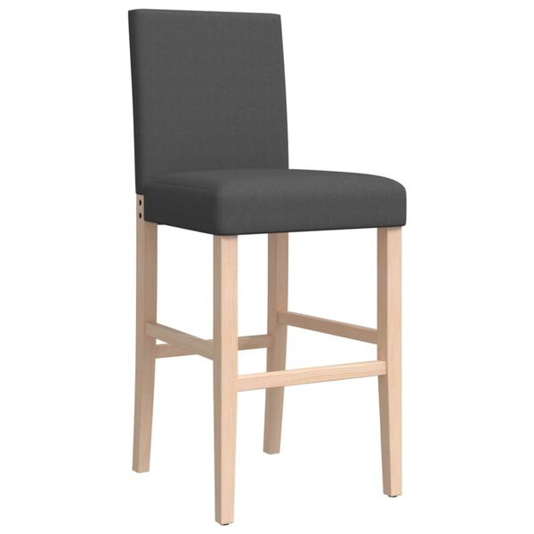 vidaXL Barst&uuml;hle 2 Stk. Massivholz Gummibaum und Stoff