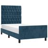 vidaXL Bettgestell ohne Matratze Dunkelblau 90x190 cm Samt