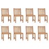 vidaXL Gartenst&uuml;hle 8 Stk. mit Kissen Massivholz Teak