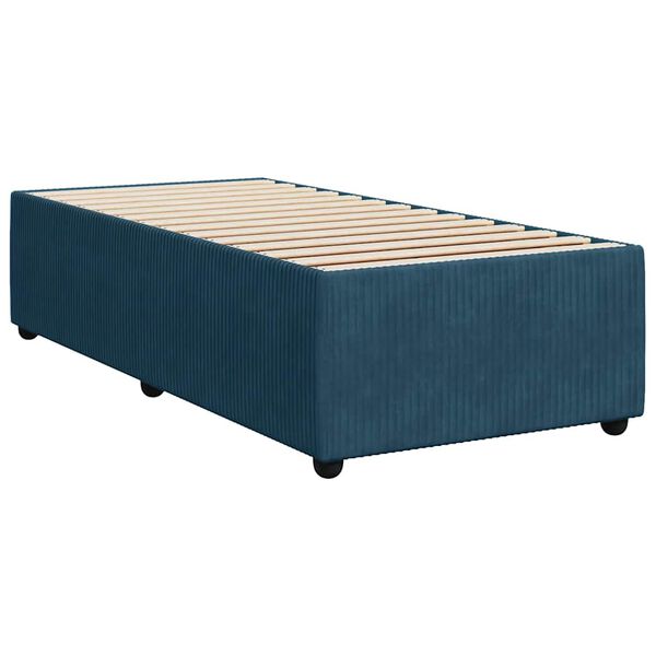 vidaXL Bettgestell Blau 90x190 cm Samt