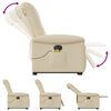 vidaXL Elektrischer Massagesessel mit Aufstehhilfe Creme Stoff