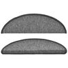 vidaXL Stufenmatten 10 Stk. 56x17x3 cm Dunkelgrau Halbrund