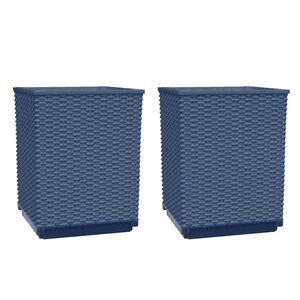 vidaXL Pflanzk&uuml;bel 2 Stk. Blaugrau 30x30x37 cm Polypropylen