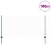 vidaXL Zaun mit Pfosten Gr&uuml;n 1 x 100 m Stahl und PVC