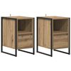 vidaXL Nachttisch 2 pcs Kunsthandwerk Eiche 39,5 x 30 x 50 cm