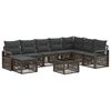 vidaXL Gartensofa-set 9 pcs Grau Poly-Rattan