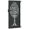 vidaXL Gartentor 85x200 cm Cortenstahl Baum-Design
