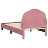 vidaXL Kinderbettgestell mit Kopfteil Rosa 80 x 160 cm Samt