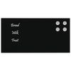 vidaXL Magnettafel Wandmontage Schwarz 40x20 cm Hartglas