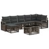 vidaXL Gartensofa-set 8 stk. Grau und Dunkelgrau Poly-Rattan