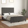 vidaXL Bettgestell ohne Matratze Dunkelgrau 140x200 cm Samt