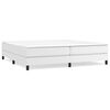 vidaXL Boxspringbett mit Matratze Wei&szlig; 200x200 cm Kunstleder